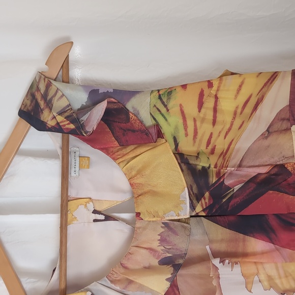 Leifsdottir Floral Print Silk Dress size 10 - Picture 3 of 10